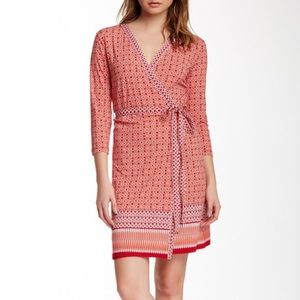 Max Studio Patterned Wrap Dress
